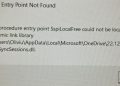 lỗi OneDrive exe Entry Point Not Found