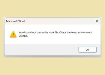 Word không thể tạo tệp công việc