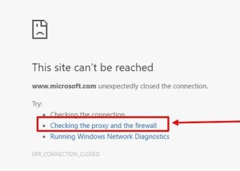 Lỗi checking the proxy and the Firewall