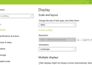Lỗi không chỉnh được Display Resolution