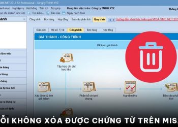 Lỗi không xóa được chứng từ trên MISA