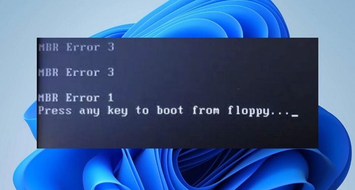 máy tính báo lỗi MBR Error 1