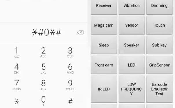 Samsung không vào được *# 0 *#