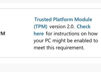 Máy tính không hỗ trợ TPM 2.0