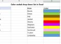 cách tạo lựa chọn trong Excel có màu