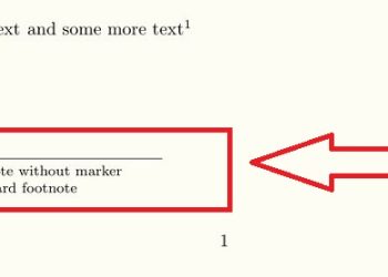Footnote không có gạch ngang