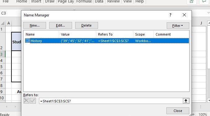 Không xóa được Name Manager trong Excel