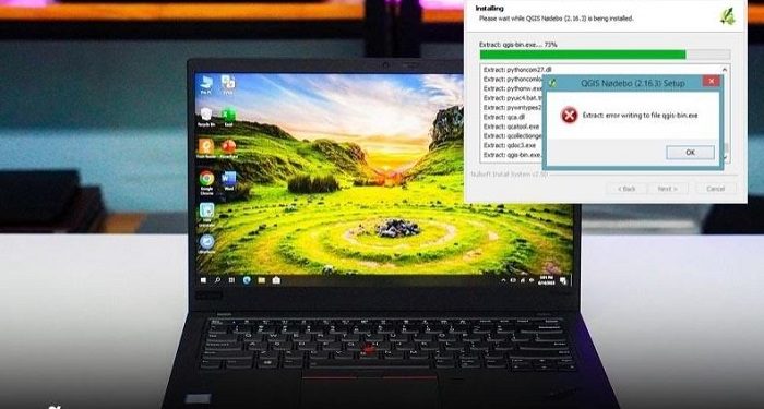 Lỗi extract error writing to file