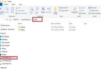 Xóa thư mục Users trong ổ C có sao không