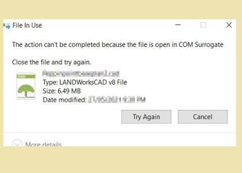 COM surrogate không xóa được file