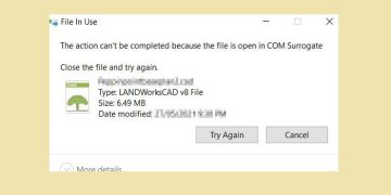 COM surrogate không xóa được file