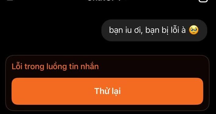 ChatGPT lỗi trong luồng tin nhắn