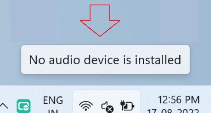 lỗi không tìm thấy thiết bị đầu ra âm thanh Win 11