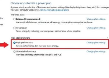 Máy không có High Performance Win 11