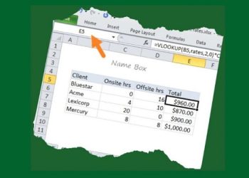 Name Box trong Excel bị ẩn