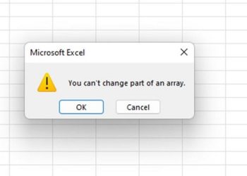Xử lý lỗi You can't Change part of an Array